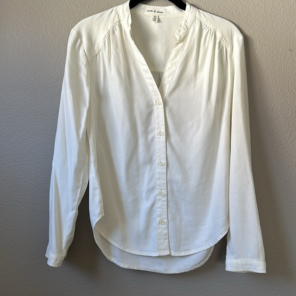 Cloth & Stone from Anthropologie Button Down Blouse Size XXS - Picture 7 of 8